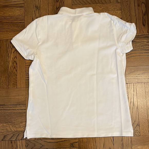 Classic fit Mesh Polo Shirt in white with Silver horse - Picture 5 of 5